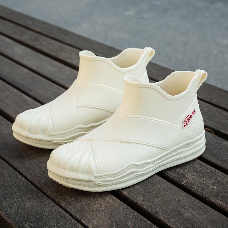 Women's New Fashion Waterproof Short Tube Adult Non-slip Rubber Shoes