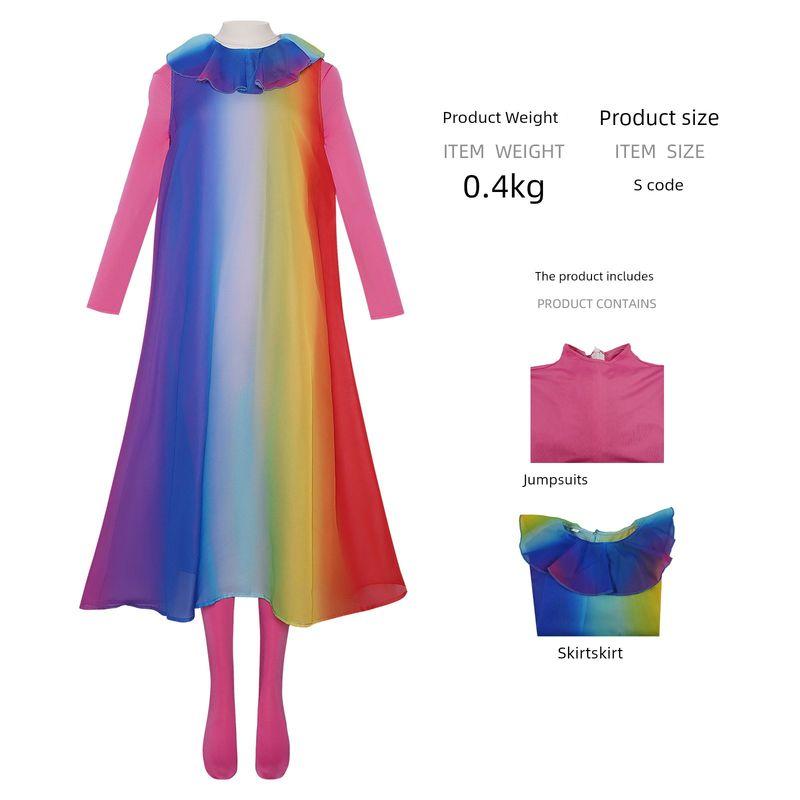 Cross-Border Foreign Trade Time-Travel Cosplay Costume Alco Rainbow Space Suit Cosplay Two-Dimensional Stage Performance Costume Alco XS