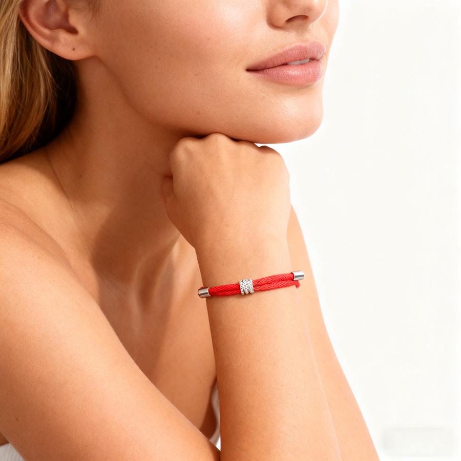 Elegante Braccialetto in Corda Sottile Grado A 3mm Uomo Donna Acciaio Inossidabile Inossidabile Charms Filo Rosso Portafortuna Braccialetto Braccialetto dell'Amicizia Regalo