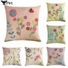 Cartoon Plant Pillowcase Car Sofa Seat Cushion Cover Living Room Bedroom Furniture Decorative Pillowcase 45X45Cm