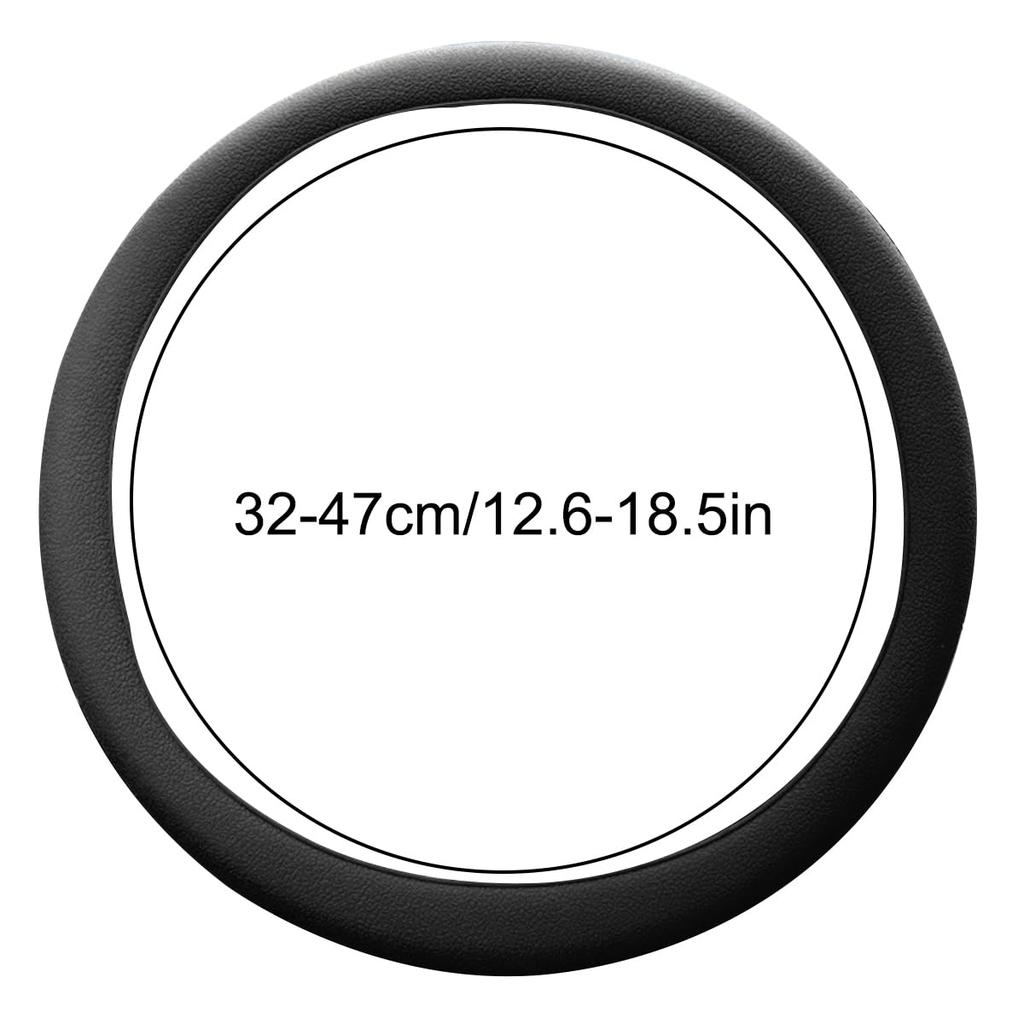 Car Steering Wheel Cover, Diameter 12.6 - 18.5 Inches (32 - 47 Cm), Universal