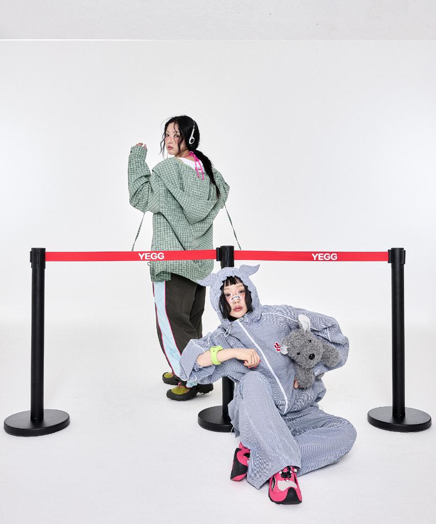 Yegeu Check Hoodie Green