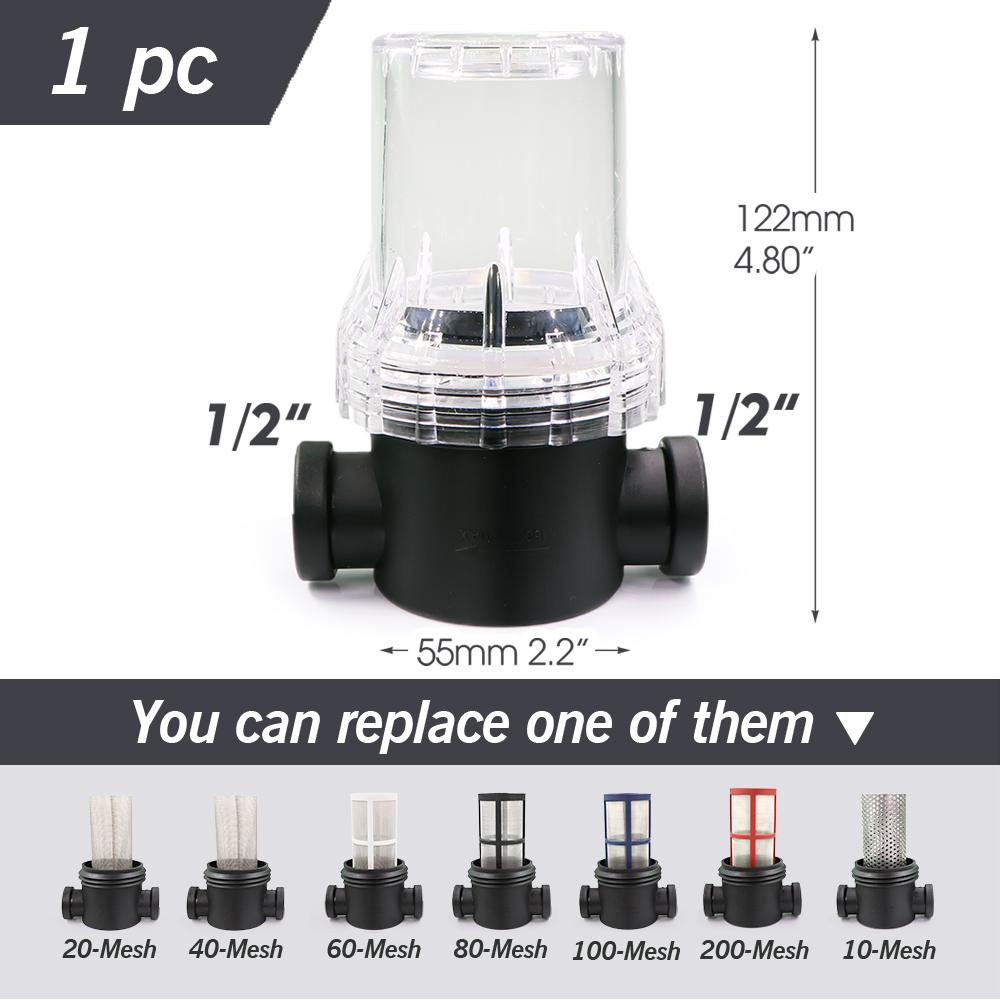 

1/2 3/4 1 Фільтр для садового шланга Латунний з єднувальний фітинг Трубка для сільськогосподарського зрошення Попередній фільтр Домішки Сітчастий фільтр 10-200 меш 40 Mesh