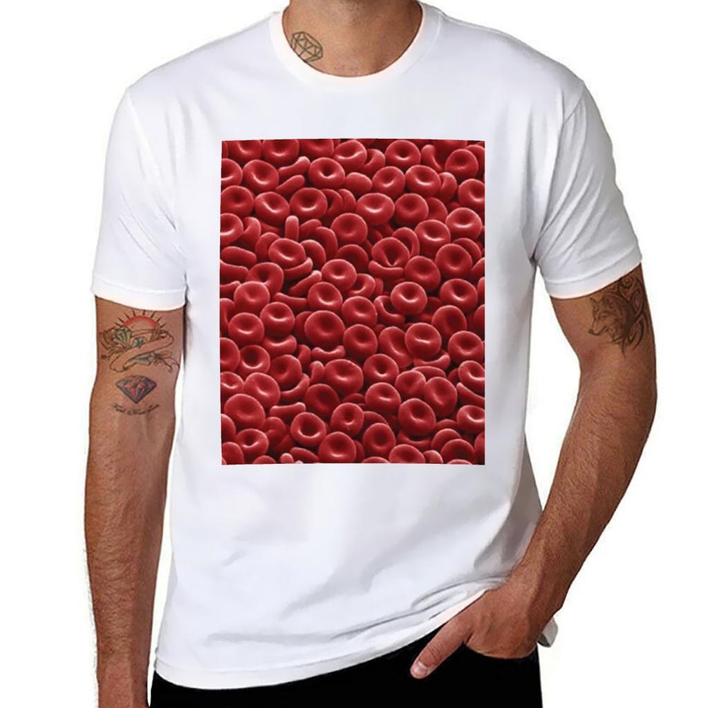 Red Blood Cells Under Microscope Tshirt Minimalist Graphic Tee Shirt Tshirt