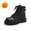 Women’s Winter Boots Casual Short Boots Girl Booties Black Warm Ankle Boots with Fur Plus Size