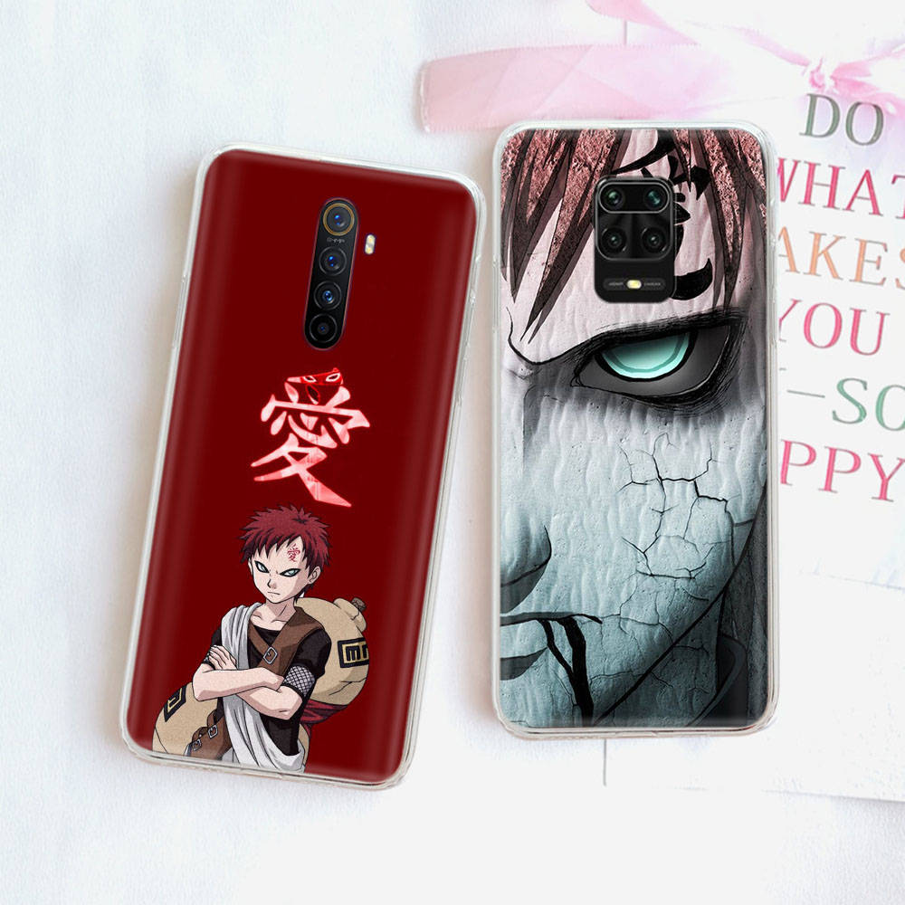 JW81 Naruto Gaara Transparent Case for Samsung A04 A14 A23 M33 M53 Realme 10 9 C35 C55 VIVO Y02 X80 Infinix Hot 30 Note 11 Tecno Spark 8P Pro