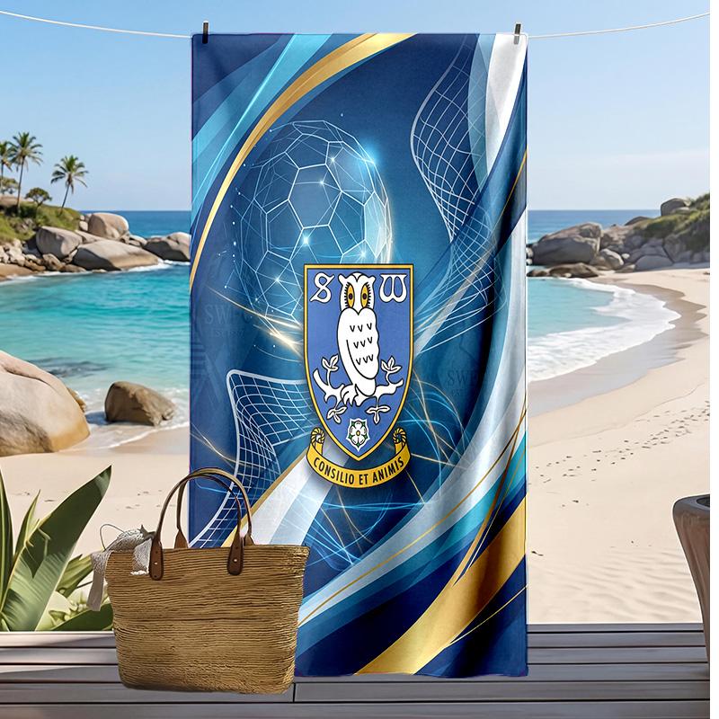 Asciugamano da Spiaggia con Stampa del Sheffield Wednesday Football, Asciugamano Grande Morbido Asciugatura Rapida per Spiaggia Campeggio Nuoto
