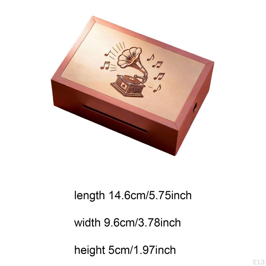 30 Note Wooden Music Box, Easy to Use, Hand Crank Ideal for Christmas, Halloween,