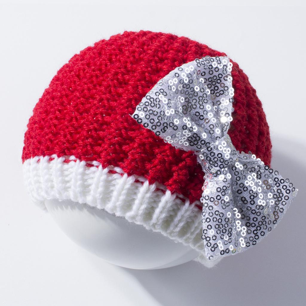 New Autumn & Winter Kids  Christmas and Halloween Wool Knit Hat with Bell