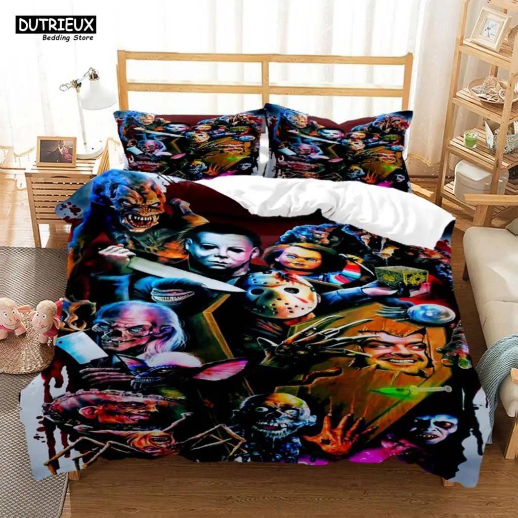 Cartoon Cat King Full Queen Duvet Cover Lovely Pet Kitty Bedding Set Animal Quilt Cover 2/3pcs Purple Polyester Comforter Cover