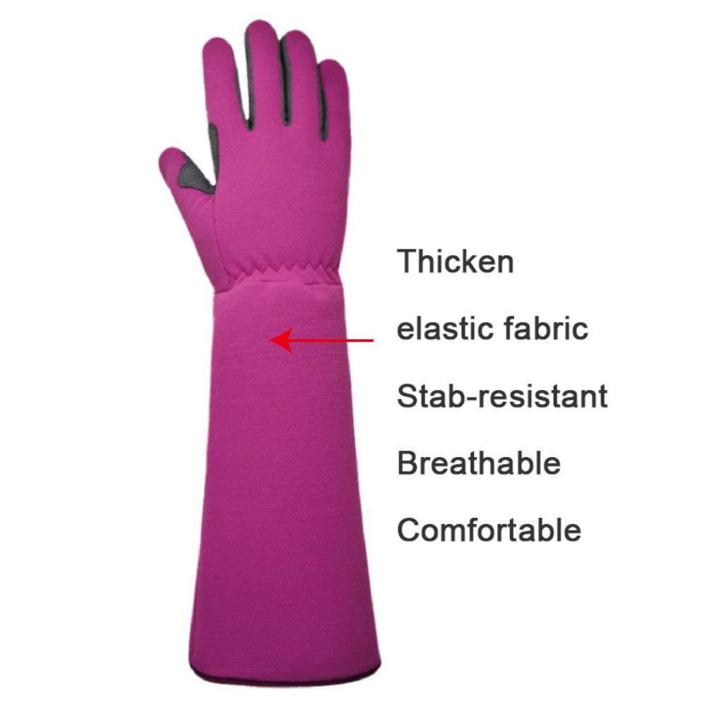 Touch Screen Gardening Gloves Long Sleeve Unique Design Pruning Floral Gauntlet