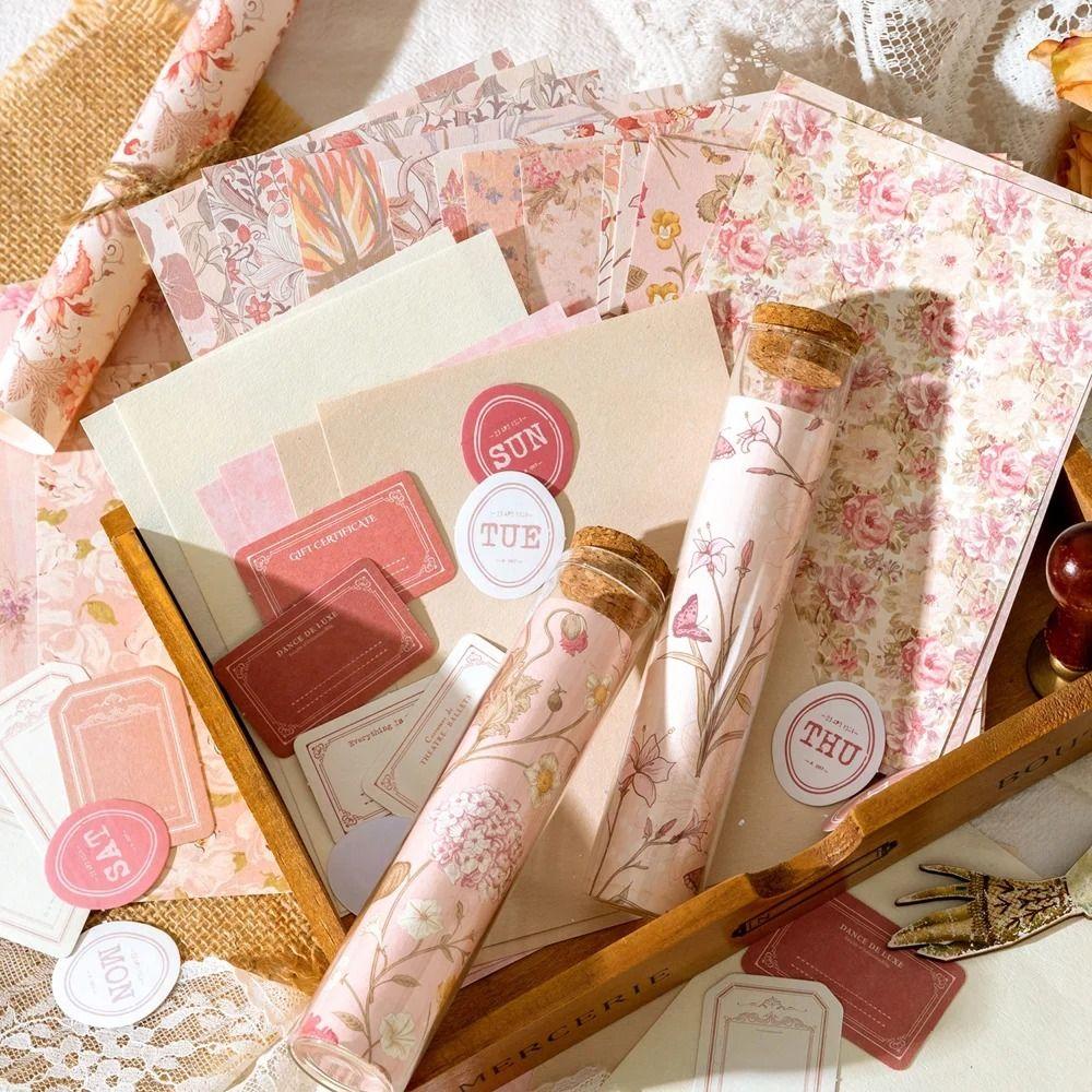 

DIY Floral Material Paper Multifunctional Scrapbooking Set Stickers Plant Vintage Paper School коричневый