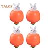 4Pcs Popping Rabbit Carrot Squeeze Toy Anxiety Stress Relief Bunny Radish Sensory Pinch Toy Kids Adults Vegetable Animal Fidget Toy