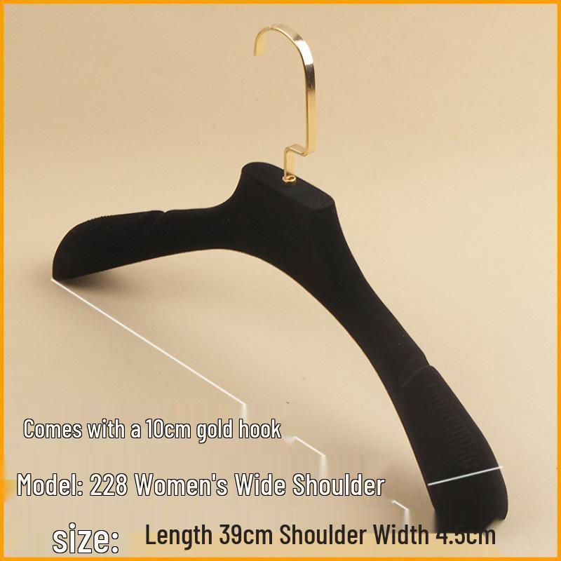Women's Non-Slip Wide Shoulder Flocking Hanger for Wedding Dresses