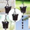 1M Elegant Rain Chain Large Petal Design Weatherproof Long-Lasting Rainwater Diverting Chain for House Gutter
