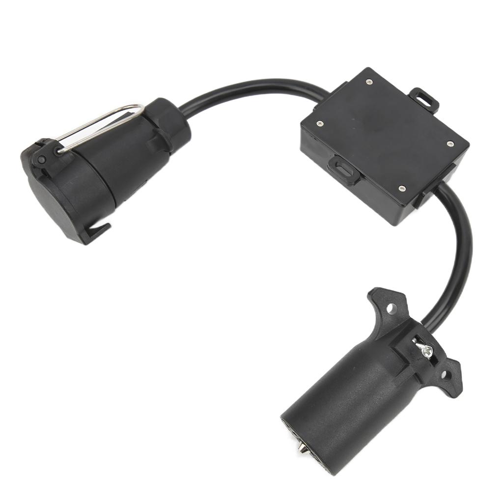 Trailer Connector American 7 Pin Blade to European 7 Way Round for Caravan Boat Bike Carriers