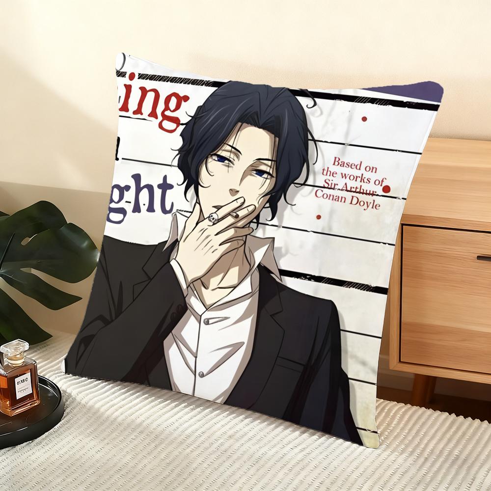 Anime M-Moriarty Der Patriot Kissenbezug Weicher Kurzer Plüsch Kissenbezug Glatte Gemütliche Textur Ästhetisches Kissenbezug Heimdekoration