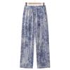 Women's Summer Printed Breathable Elastic Waist Loose Trousers for Middle-aged & Elderly