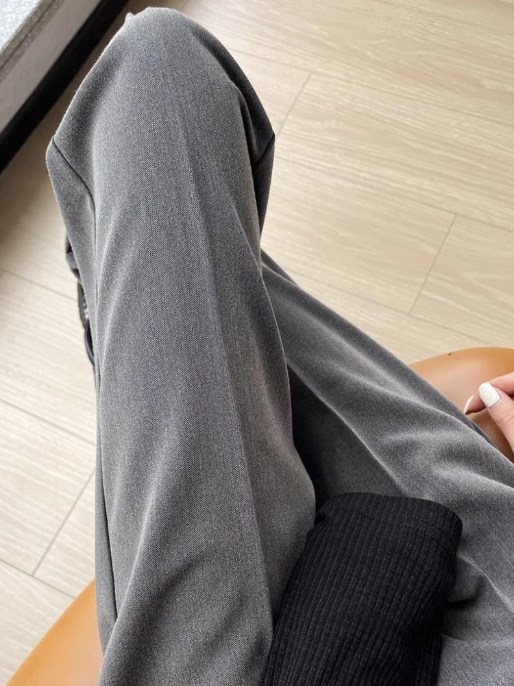 Spring Autumn Black Elegant Suit Haren Pants Women Fashion Elastic High Waist Casual Trousers Woman Korean Style Solid Office Lady Slim Pants