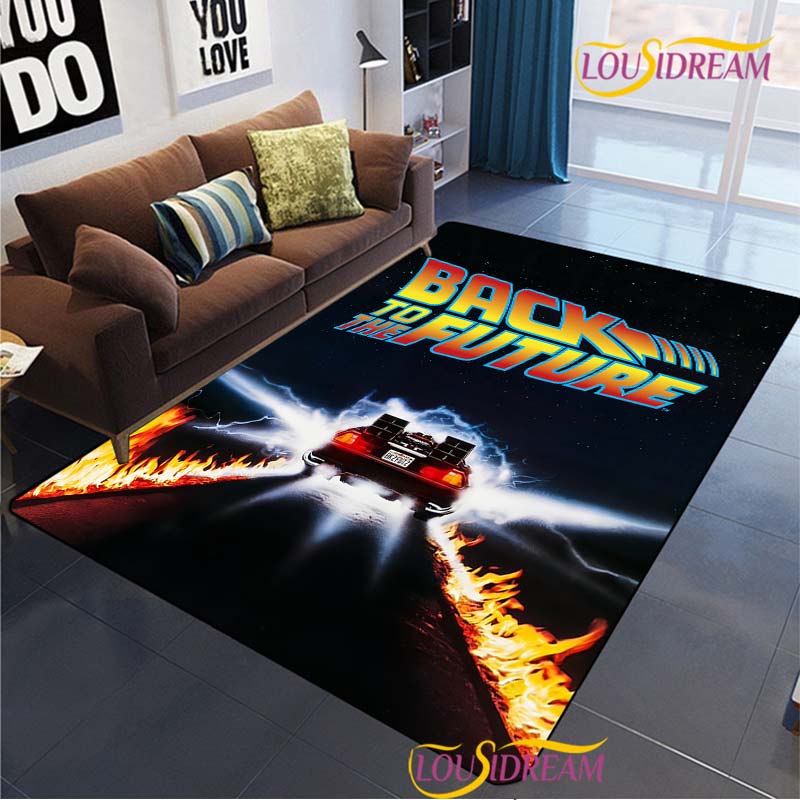Back To The Future Carpet for Living Room Bedroom Rug Kitchen Kid Unslip Floor Mats Birthday gift photography props Alfombra Rug