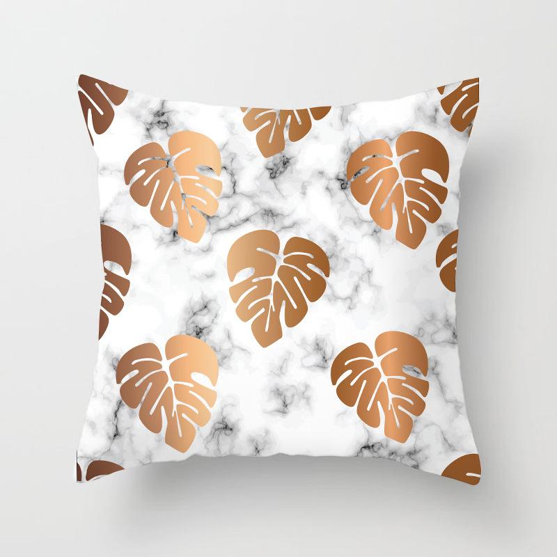 New Pink Marble Ultra-short Velvet Pillowcase Home Sofa Car Cushion Cover Can Be Selected for Your Own Pattern