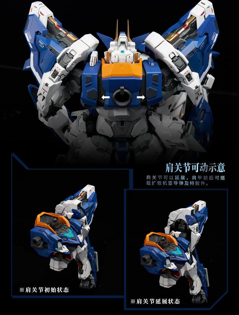 Nuclear Gold Reconstruction Волк-воин Mega Mode масштабная подвижная фигурка из окрашенного сплава ABS "Crystal Envoy" 1/72 и
