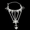 Bridal Wedding Crystal Rhinestone Slave Bracelet Wristband Harness & Ring Cuff