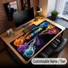 Music Guitar Theme Custom Mouse Pad Personalized With Name Text Customized Desk Mat For Office Home Decor