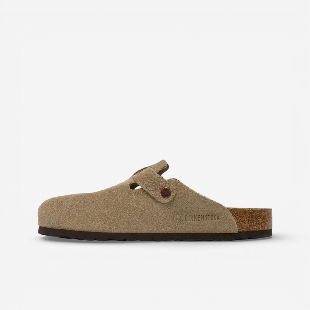 Birkenstock Boston Soft Footbed Suede Taupe