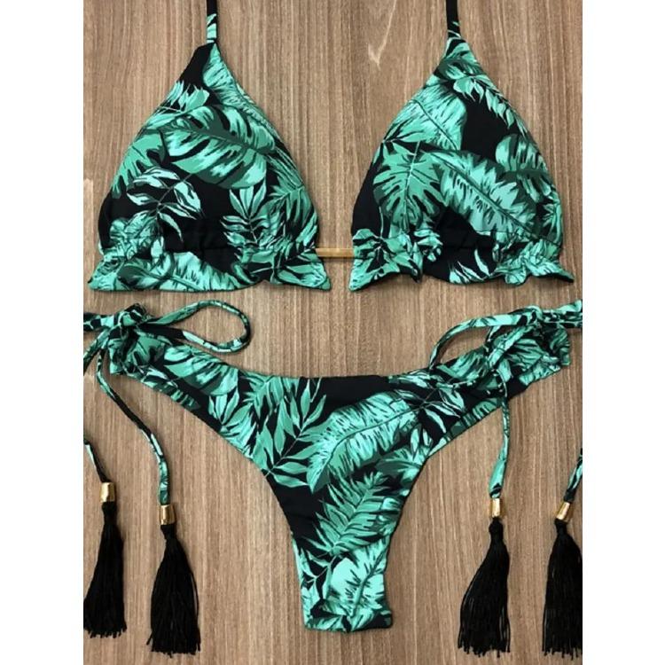 

Сексуальный принт бикини комплект женский купальник бандажный двухсекционный купальник бразильский бикини пляжная одежда купальный костюм 2025 новый L