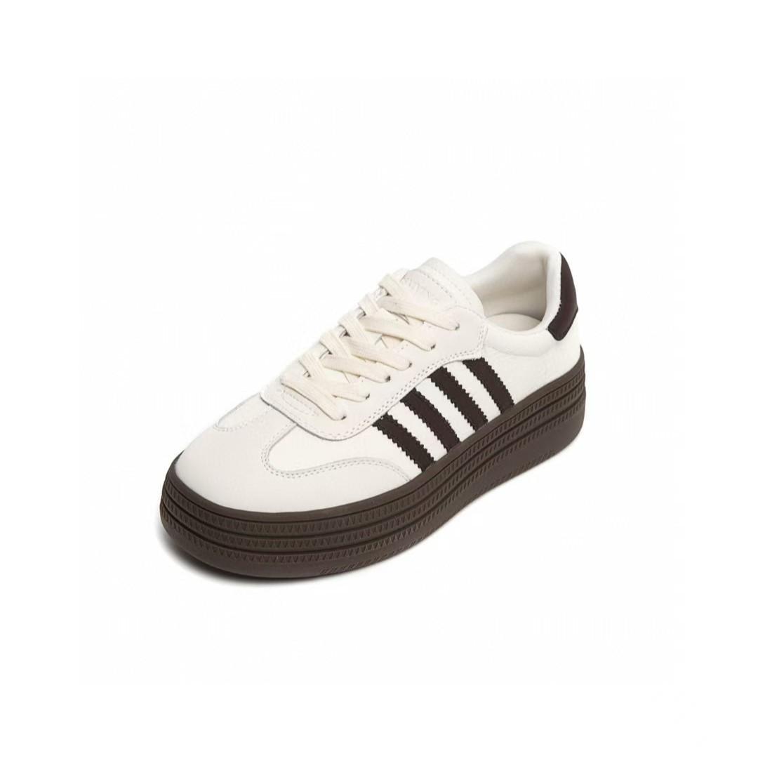 

Platform women s autumn new leather sports casual little white shoes versatile round head lace-up board shoes 39