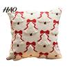 Soft Skin Friendly Cushion Covers Christmas Plush Pillowcase, 3D Embroidered Design Throw Pillow Festive Home Accents for Holiday Cover, Decorative