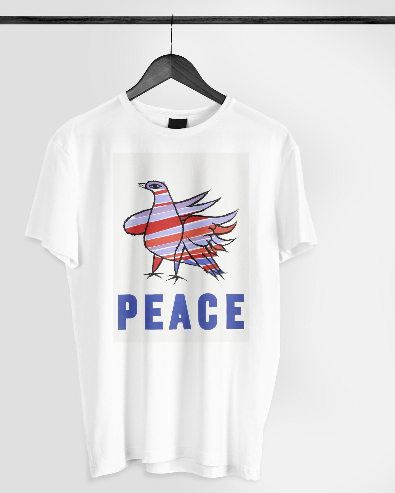 Dove Peace Vintage 1960 s Printed T-Shirt S-XXL S