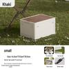 Outdoor Camping Folding Storage Box with Wooden Lid