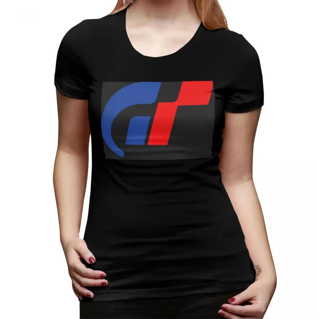 Gran Turismo Logo TShirt for Women ONeck Streetwear T Shirts Womens Tees Short Summer Clothes Tops