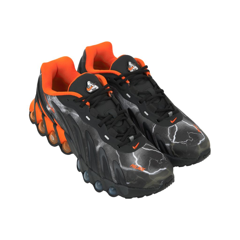Palace x Nike Air Max DN8 Nero Arancione Sicurezza Sneakers da Uomo Grigio Particellare IB4181-001