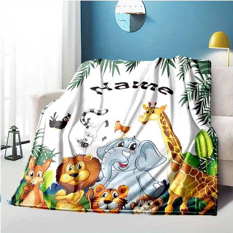 Animal Customize Your Name Blanket Used For Chair Office Sofa Bed Camping Soft And Warm Giving Friends And Relatives Birthday Graduation Gift