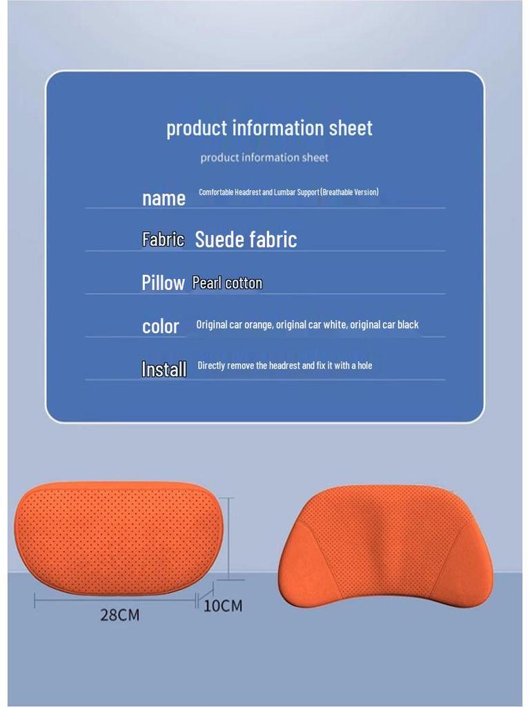 Compatible Neck and Lumbar Support Pillow for Ideal i6-i9 MEGA Cars