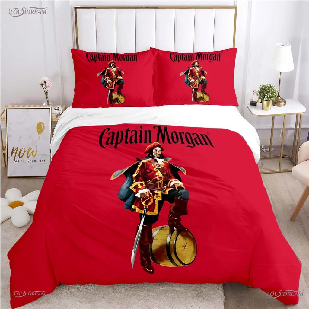 Captain morgan Casal Ganzjahres Bettbezug Bettdecke Bettwäsche Sets Weiche Steppdeckenbezug und Kissenbezüge Junge Einzel-/Doppel-/Queen-/King-Size