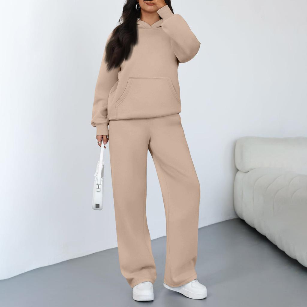 Women's Casual Warm Hoodie Casual Pants Winter Sports Suit