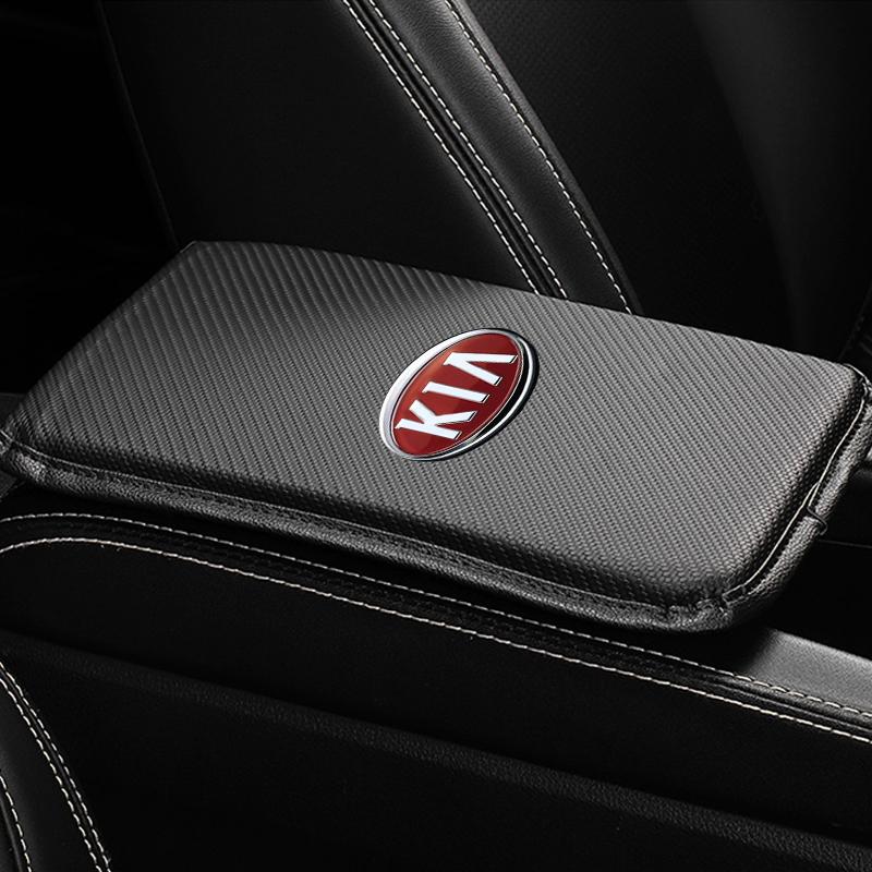 Car Armrest Box Mats Leather Center Console Covers Interior Accessories For KIA Cerato Sportage R K2 K3 K5 K6 K7 K8 RIO 3 4 Sorento Picanto
