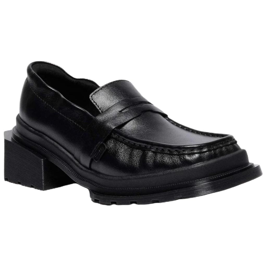 Dr. Martens Maybole Leather Comfortable Square-Toe Loafers 4.4cm Unisex Loafers Black 42063001