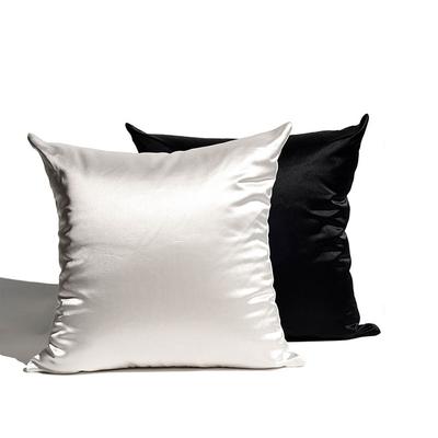 Satin Silk Pillowcase 50x50cm Decorative Sofa Cushion Cover Silk Pillow Case Sofa Couch Throw Pillows Cover Solid Cushion
