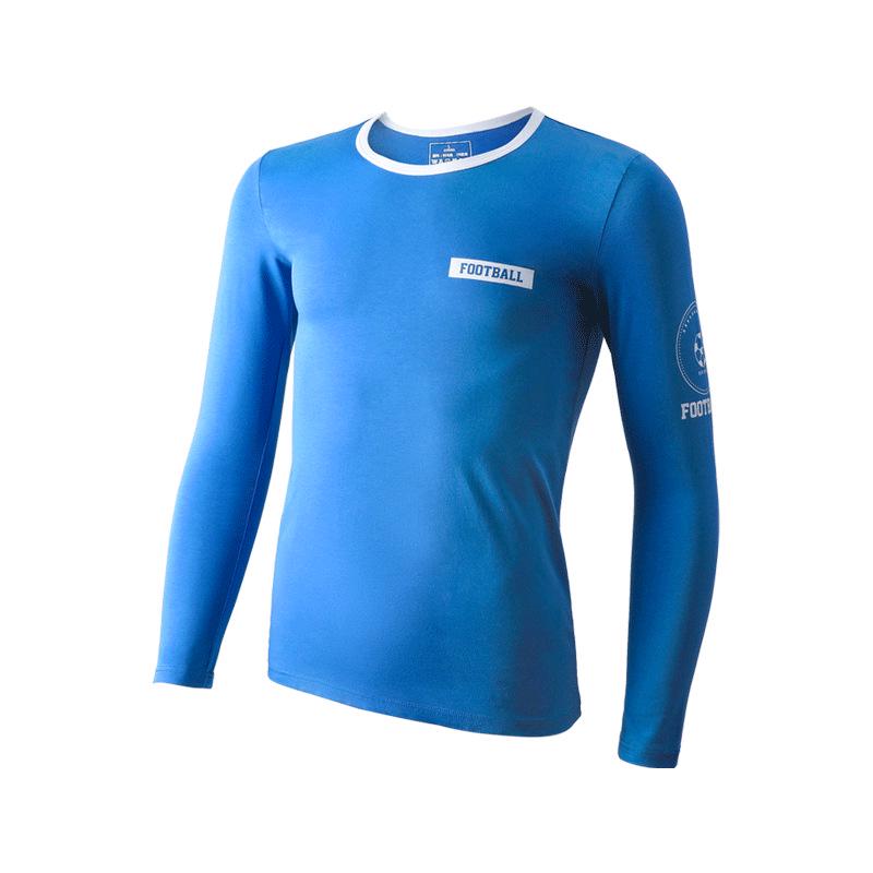 Men's Breathable Cotton Long-Sleeve Undershirt - Comfortable Round Neck, Thin Fit for Fall