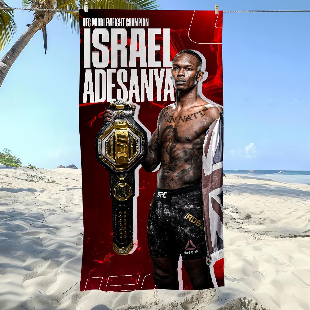 Boxer Israeis A-Adesanya U-UFC Towel Soft Pool Gift For Travel Gym Shower Camping Quick Dry Sports Large Beach Towel