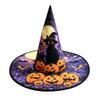 Halloweenský čarodějnický klobouk s 3D digitálním potiskem, Párty kostýmový doplněk