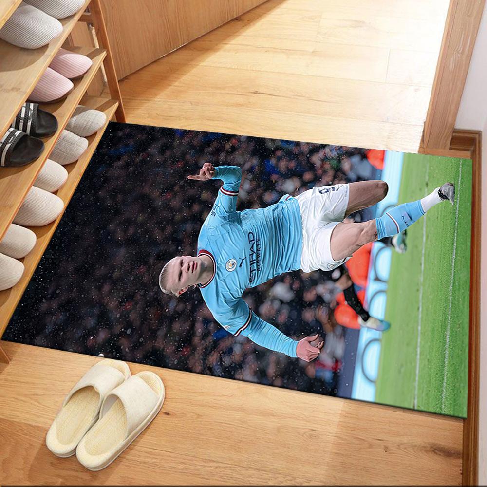 Haaland Enthusiasts Square rugs are a great choice for living rooms, bedrooms, home décor, and as gifts.