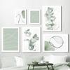 Bogen Runde Linie Eukalyptus Grüne Geometrie Abstrakte Nordic Poster Und Drucke Kunst Leinwand Malerei Wand Bilder Wohnzimmer Dekor