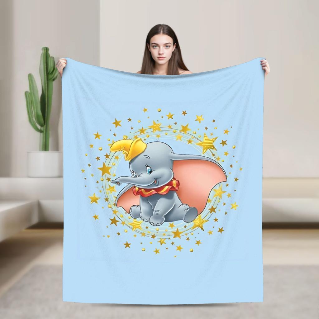 D-Dumbos Plush Blanket Child Flannel Throw Blanket For Couch Bed Super Soft Design Quality Bedspread Gift