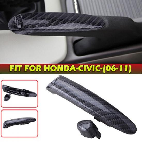 Для Honda Civic 2006-2011 Автоматическая Защитная Накладка на Ручку Стояночного Тормоза из Углеродного Волокна A